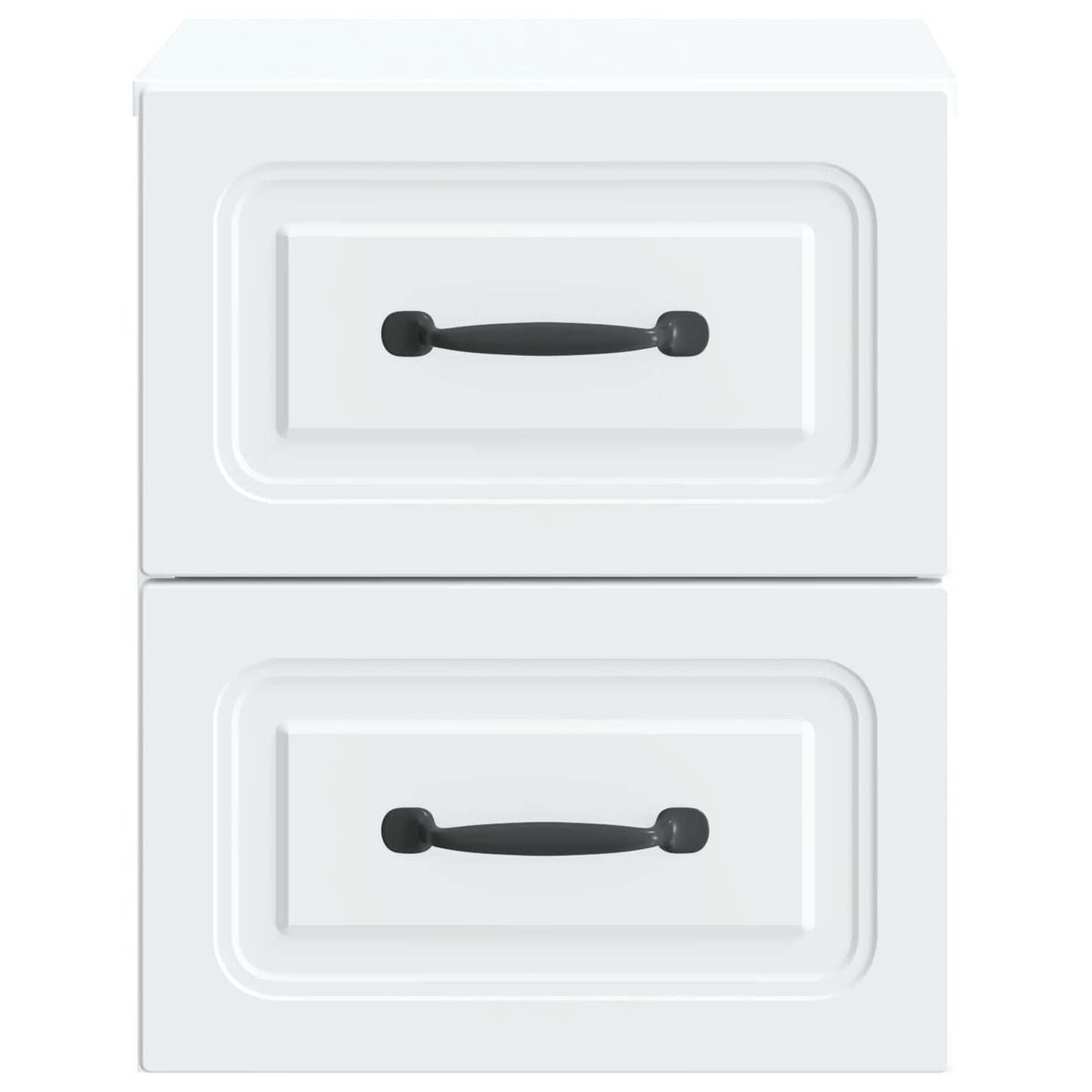 Vegghengt Nattbord 2 pcs Hvit 34,5 x 33 x 40 cm Konstruert tre