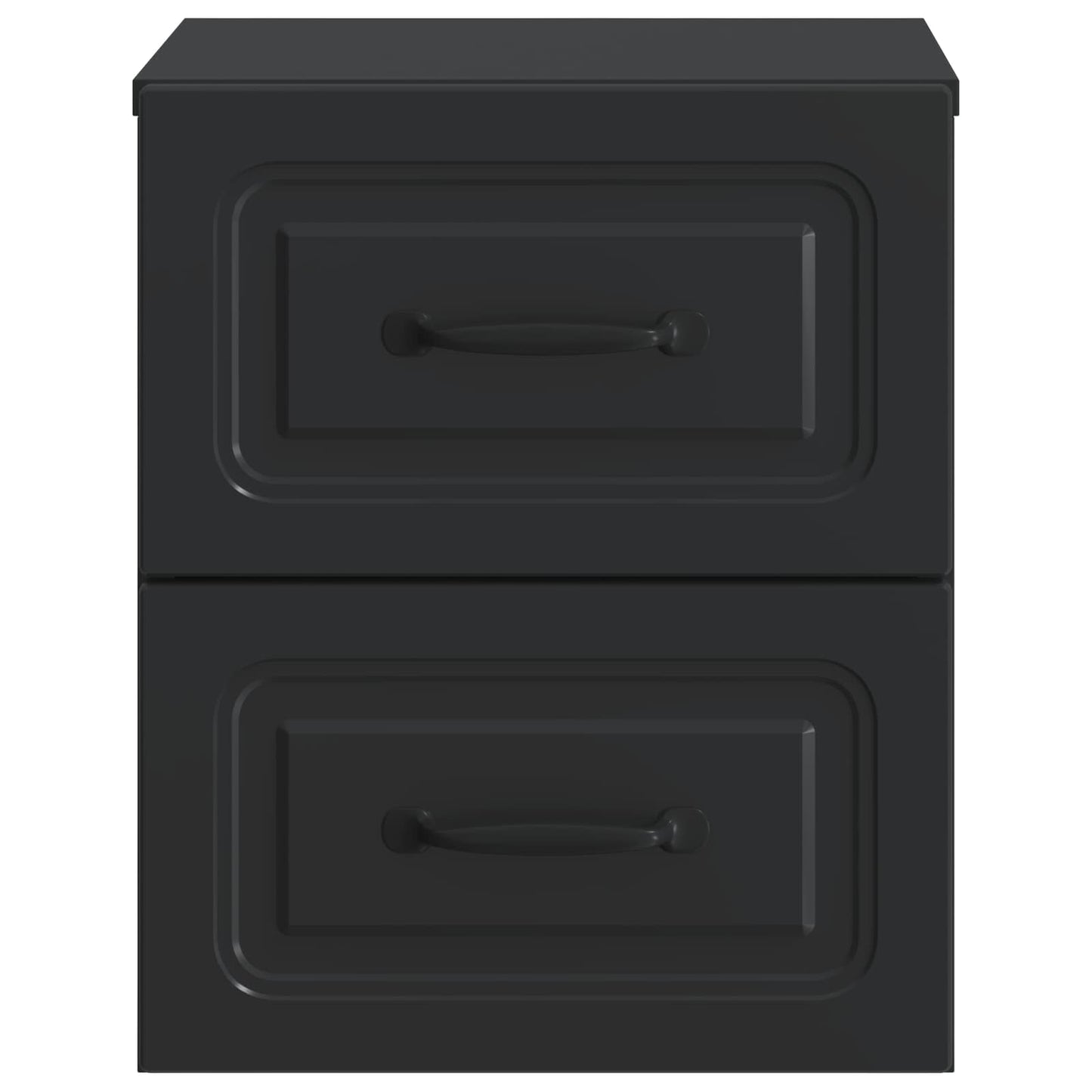 Vegghengt Nattbord 2 pcs Svart 34,5 x 33 x 40 cm Konstruert tre