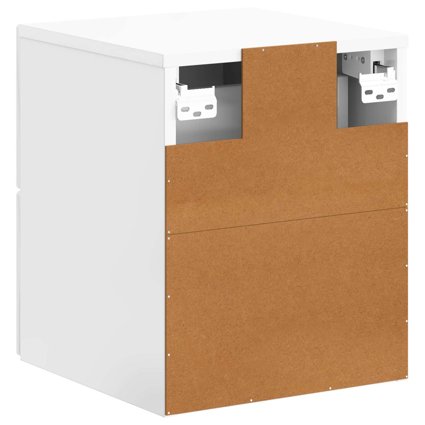 Vegghengt Nattbord 2 pcs Høgglans hvit 34,5 x 33 x 40 cm