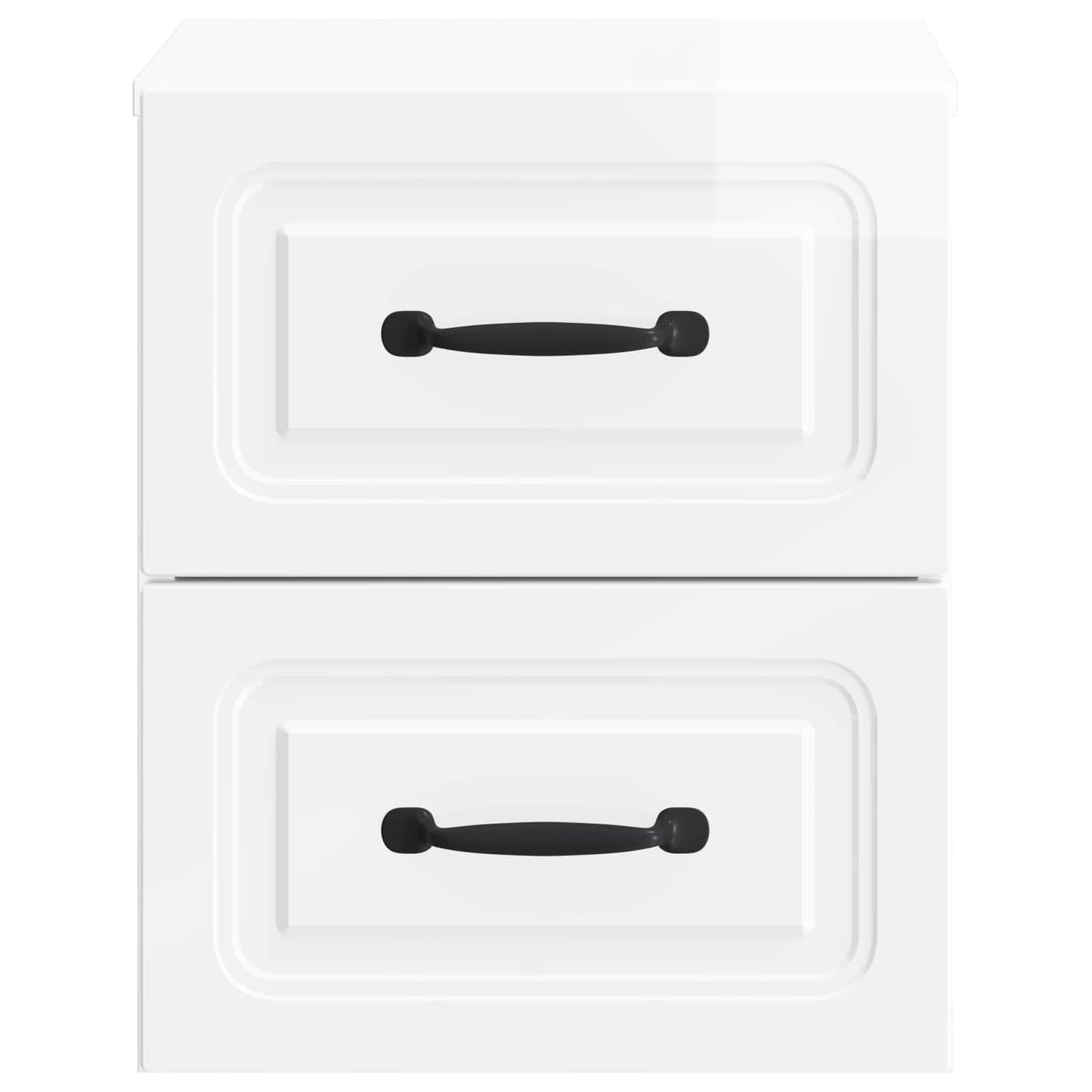Vegghengt Nattbord 2 pcs Høgglans hvit 34,5 x 33 x 40 cm