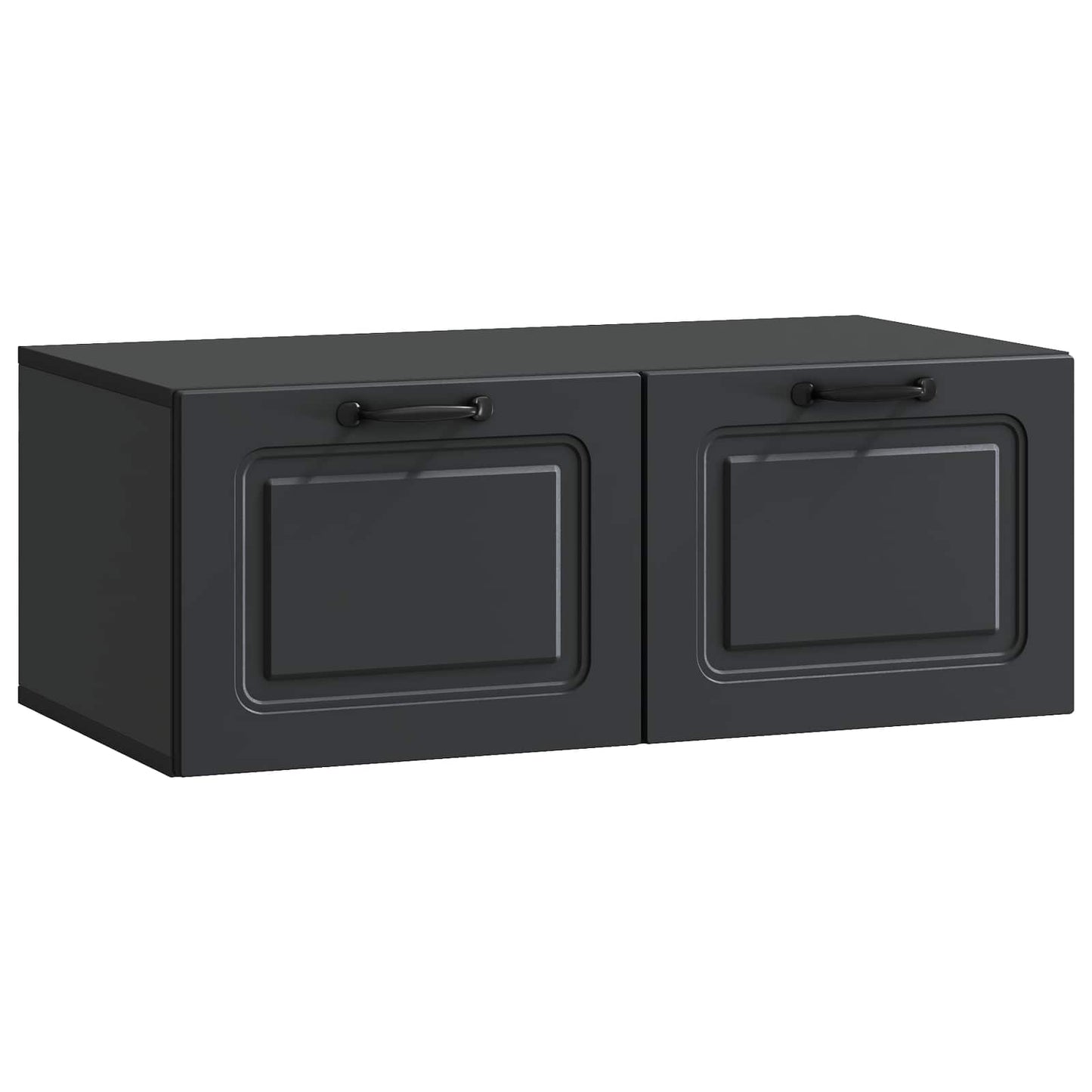 Vegghengt TV skap Svart 78,5 x 41 x 30 cm Konstruert tre