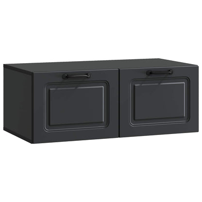 Vegghengt TV skap Svart 78,5 x 41 x 30 cm Konstruert tre