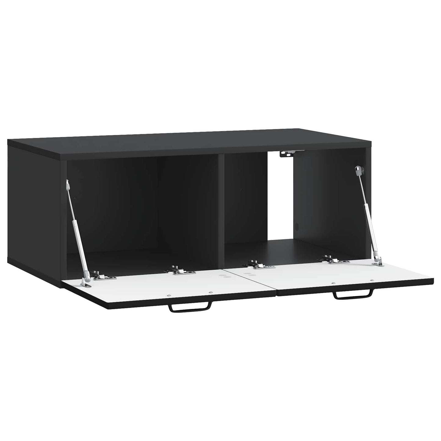 Vegghengt TV skap Svart 78,5 x 41 x 30 cm Konstruert tre
