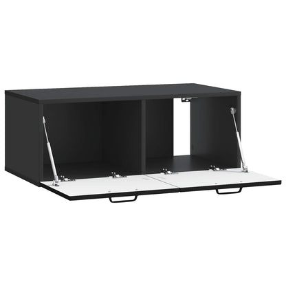 Vegghengt TV skap Svart 78,5 x 41 x 30 cm Konstruert tre