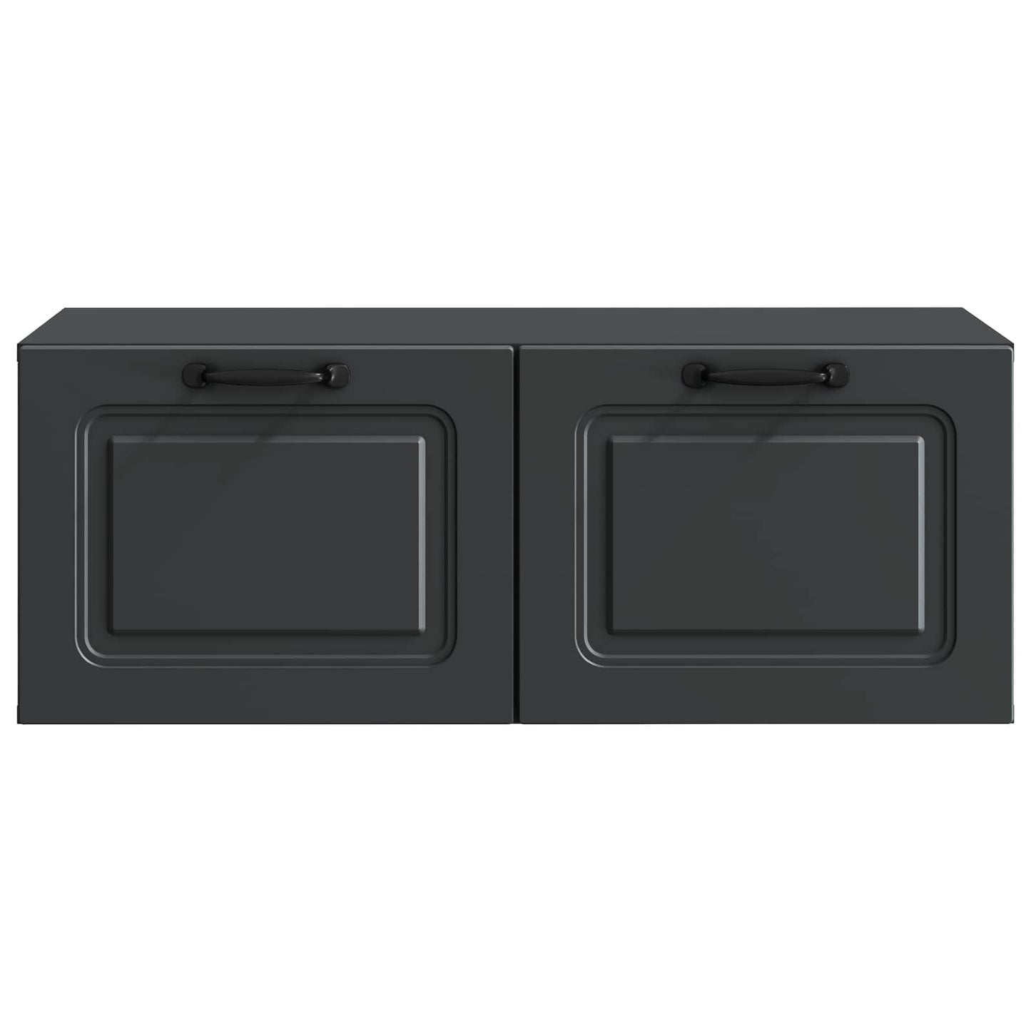 Vegghengt TV skap Svart 78,5 x 41 x 30 cm Konstruert tre