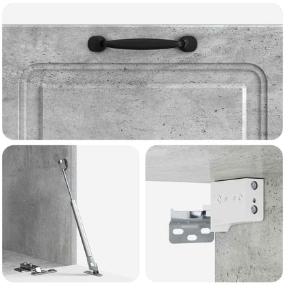 Vegghengt TV skap Betonggrå 78,5 x 41 x 30 cm Konstruert tre