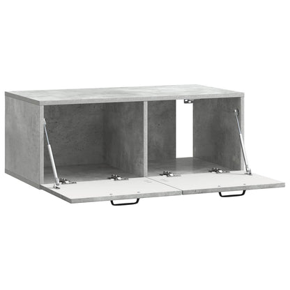 Vegghengt TV skap Betonggrå 78,5 x 41 x 30 cm Konstruert tre