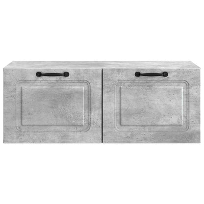 Vegghengt TV skap Betonggrå 78,5 x 41 x 30 cm Konstruert tre