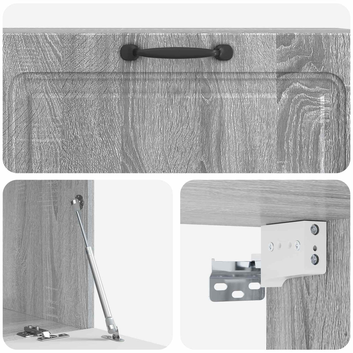 Vegghengt TV skap Grå sonoma 98 x 41 x 30 cm Konstruert tre