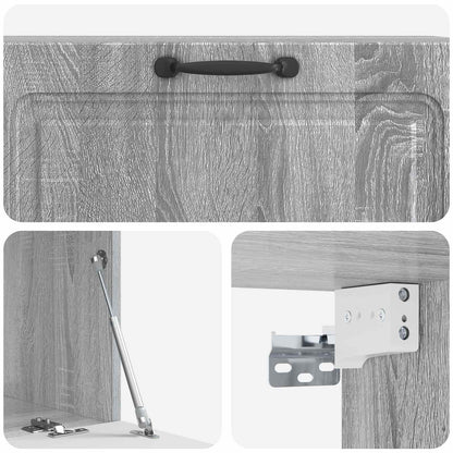 Vegghengt TV skap Grå sonoma 98 x 41 x 30 cm Konstruert tre
