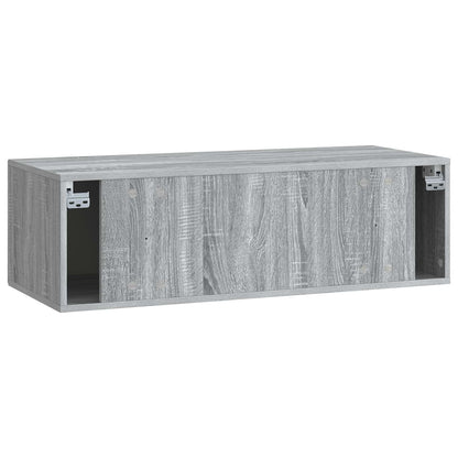 Vegghengt TV skap Grå sonoma 98 x 41 x 30 cm Konstruert tre