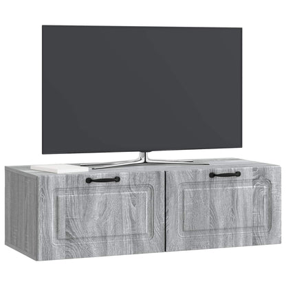 Vegghengt TV skap Grå sonoma 98 x 41 x 30 cm Konstruert tre