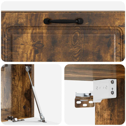 Vegghengt TV skap Røkt Eik 98 x 31 x 30 cm Konstruert tre