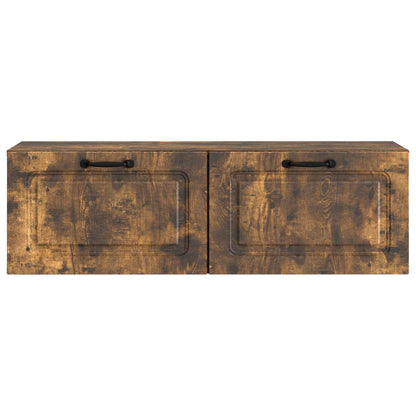 Vegghengt TV skap Røkt Eik 98 x 31 x 30 cm Konstruert tre