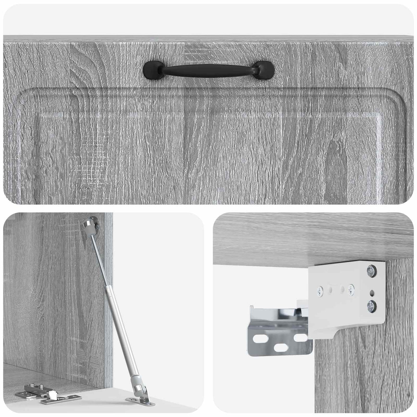 Vegghengt TV skap Grå sonoma 98 x 31 x 30 cm Konstruert tre