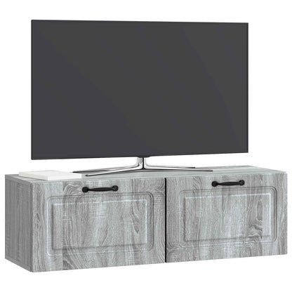 Vegghengt TV skap Grå sonoma 98 x 31 x 30 cm Konstruert tre