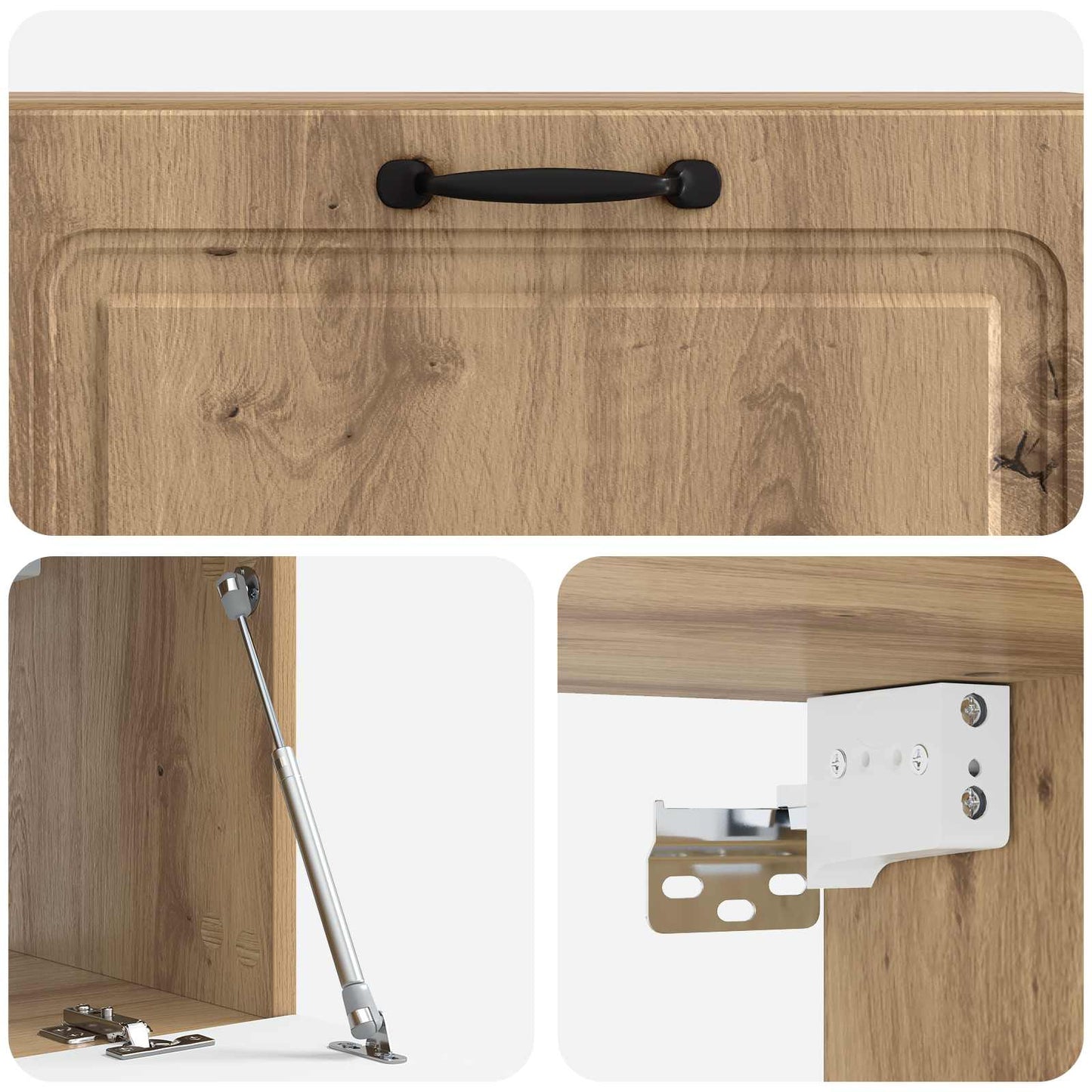 Vegghengt TV skap Artisan eik 98 x 31 x 30 cm Konstruert tre