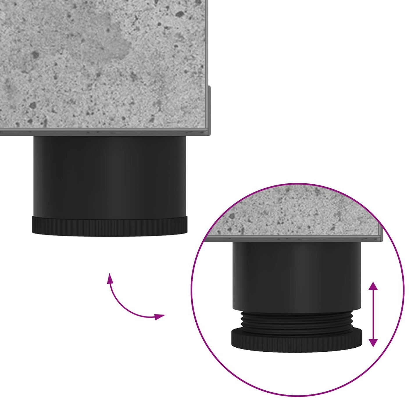 Hallbenk Betonggrå 80 x 38 x 46 cmverk og stoff