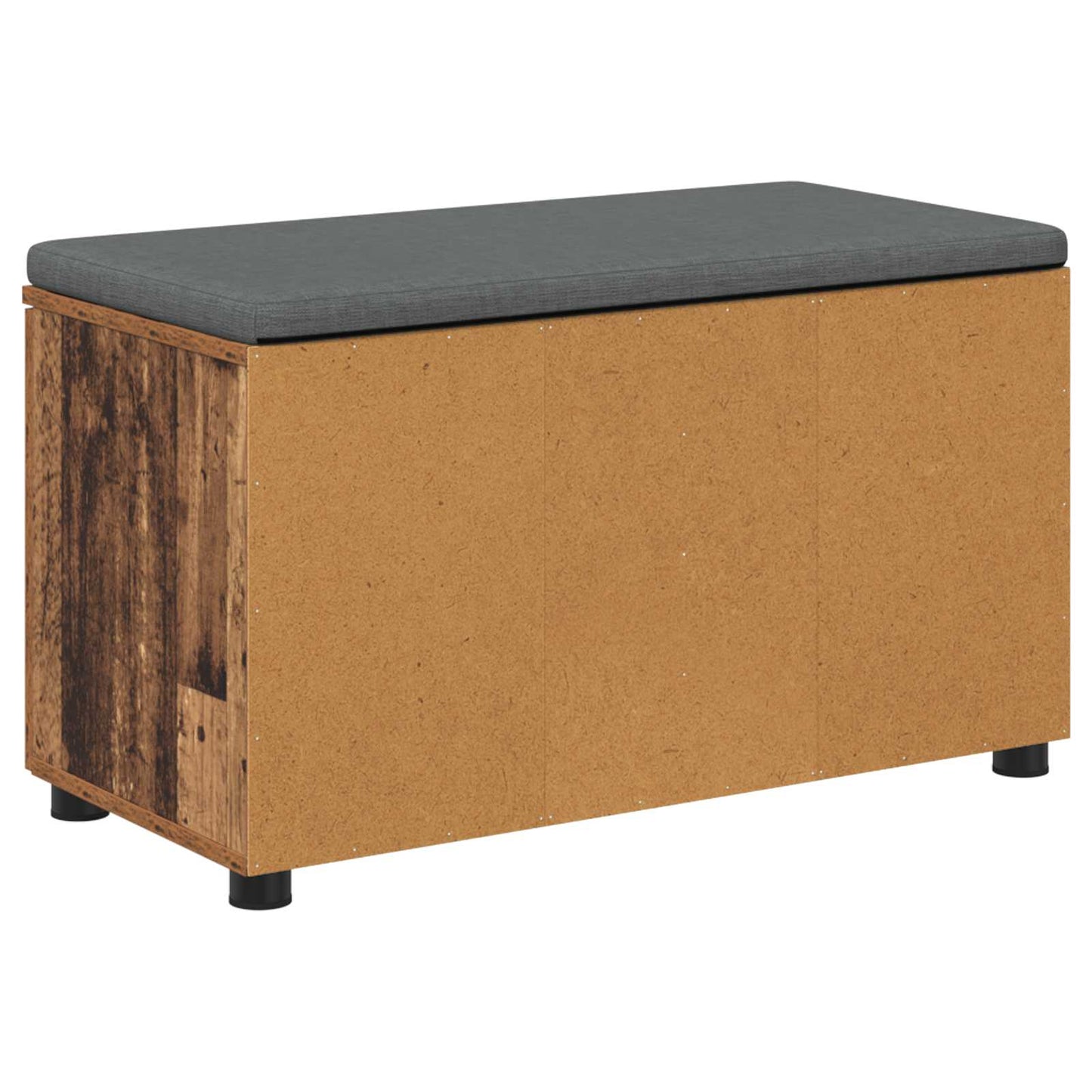 Gangbenk med pute med hylle med dør Gammelt tre 80 x 38 x 46 cm