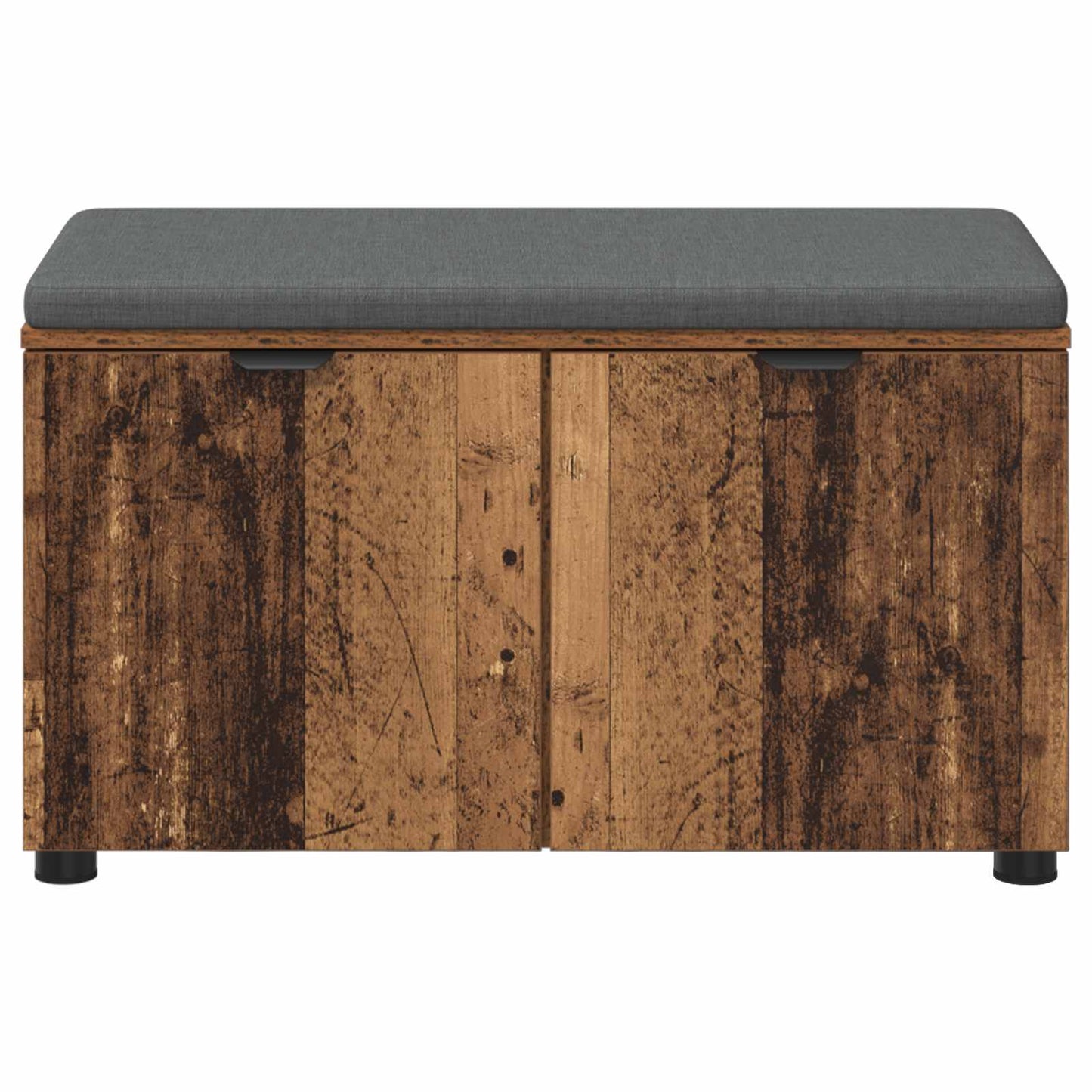 Gangbenk med pute med hylle med dør Gammelt tre 80 x 38 x 46 cm