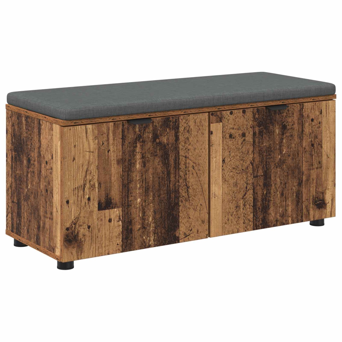 Gangbenk med pute med hylle Gammelt tre 100 x 38 x 46 cm