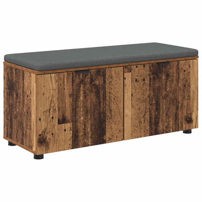Gangbenk med pute med hylle Gammelt tre 100 x 38 x 46 cm