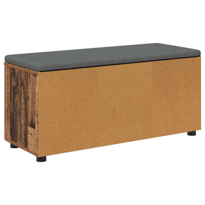 Gangbenk med pute med hylle Gammelt tre 100 x 38 x 46 cm