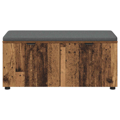 Gangbenk med pute med hylle Gammelt tre 100 x 38 x 46 cm