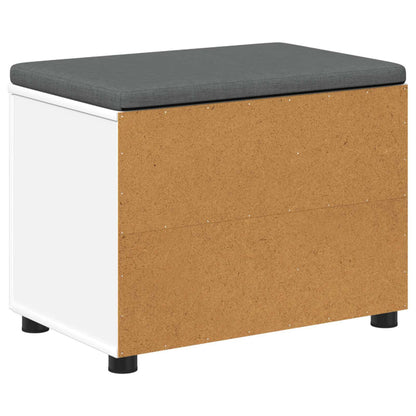 Gangbenk Hvit 60 x 38 x 46 cm Konstruert treverk og stoff