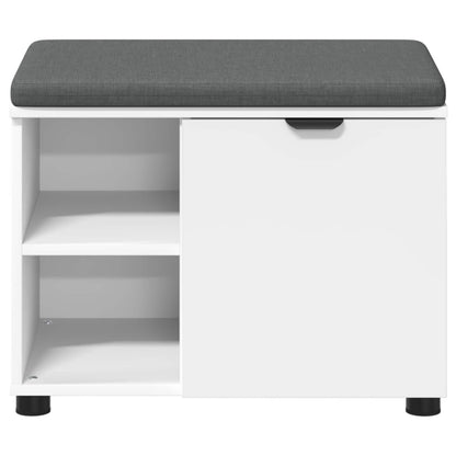 Gangbenk Hvit 60 x 38 x 46 cm Konstruert treverk og stoff