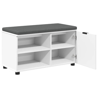 Gangbenk Hvit 80 x 38 x 46 cm Konstruert treverk og stoff