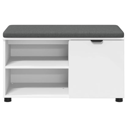 Gangbenk Hvit 80 x 38 x 46 cm Konstruert treverk og stoff
