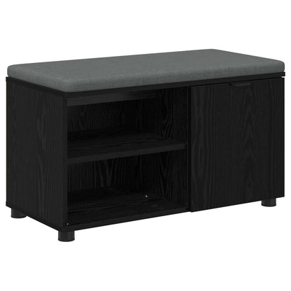 Gangbenk Svart Eik 80 x 38 x 46 cm Konstruert treverk og stoff