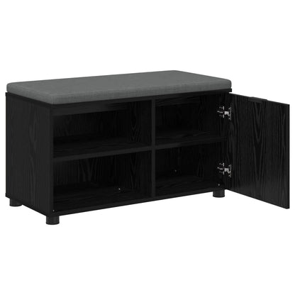 Gangbenk Svart Eik 80 x 38 x 46 cm Konstruert treverk og stoff