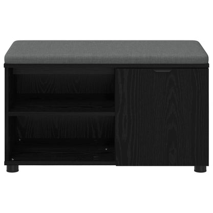 Gangbenk Svart Eik 80 x 38 x 46 cm Konstruert treverk og stoff