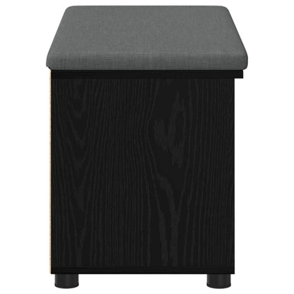 Gangbenk Svart Eik 80 x 38 x 46 cm Konstruert treverk og stoff