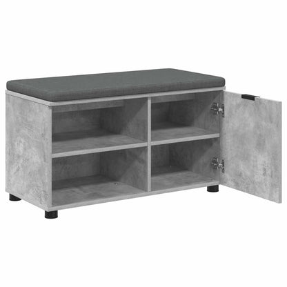 Gangbenk BetongGrå 80 x 38 x 46 cm Konstruert treverk og stoff