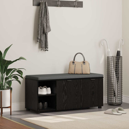 Gangbenk Svart Eik 100 x 38 x 46 cm Konstruert treverk og stoff