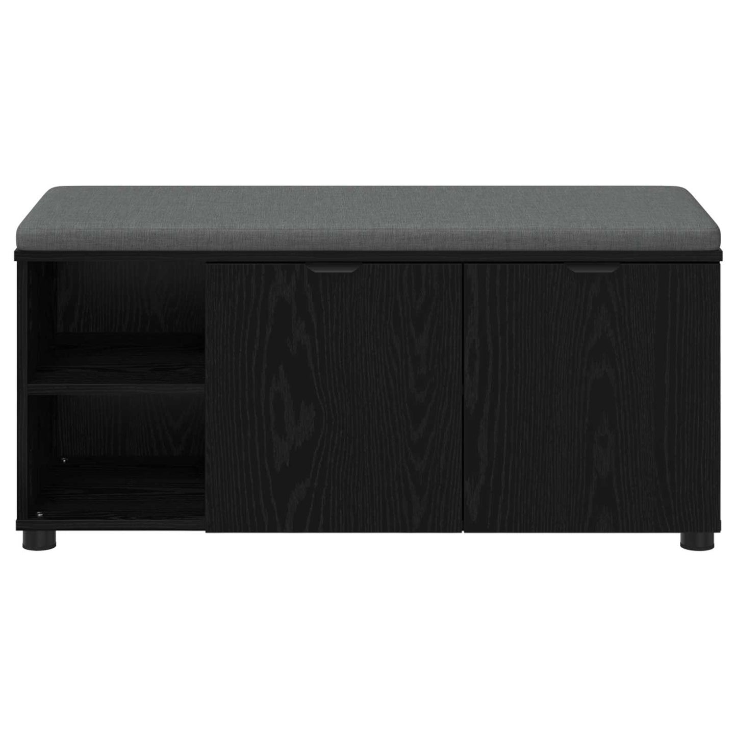 Gangbenk Svart Eik 100 x 38 x 46 cm Konstruert treverk og stoff