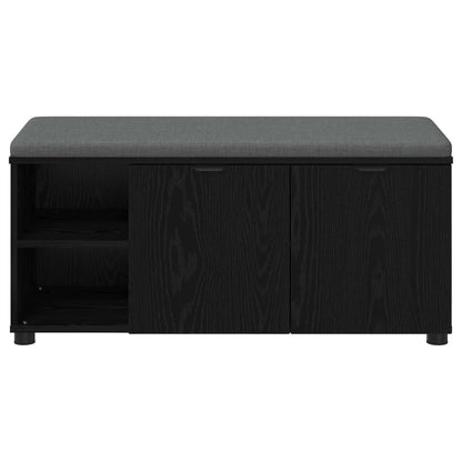 Gangbenk Svart Eik 100 x 38 x 46 cm Konstruert treverk og stoff