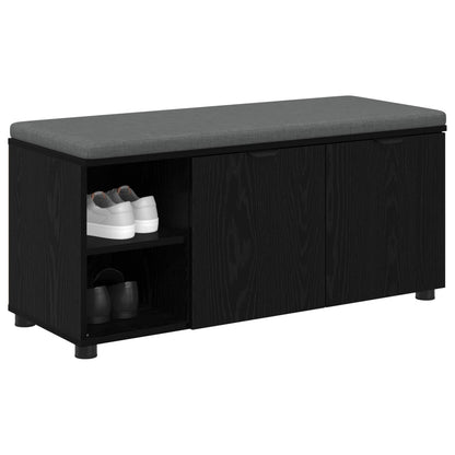 Gangbenk Svart Eik 100 x 38 x 46 cm Konstruert treverk og stoff