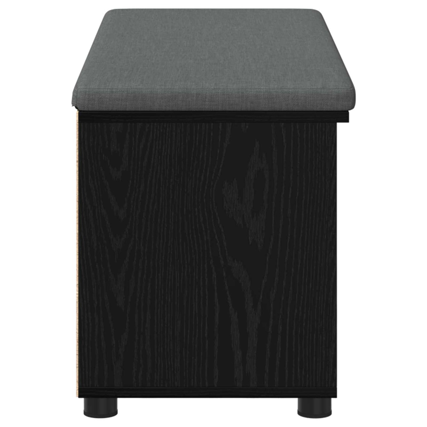 Gangbenk Svart Eik 100 x 38 x 46 cm Konstruert treverk og stoff