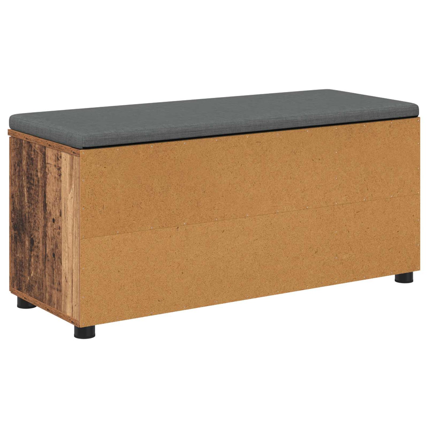 Gangbenk med pute med hylle Gammelt tre 100 x 38 x 46 cm