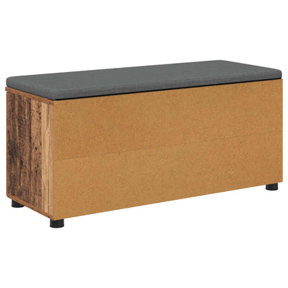 Gangbenk med pute med hylle Gammelt tre 100 x 38 x 46 cm