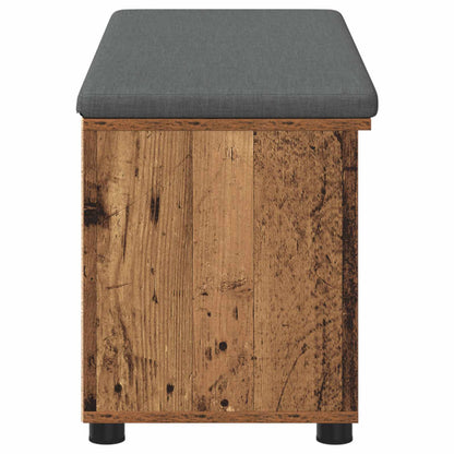 Gangbenk med pute med hylle Gammelt tre 100 x 38 x 46 cm