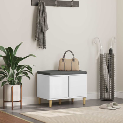 Gangbenk Hvit 60 x 38 x 46 cm Konstruert treverk og stoff