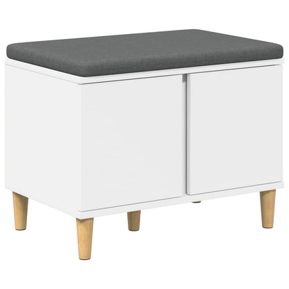 Gangbenk Hvit 60 x 38 x 46 cm Konstruert treverk og stoff