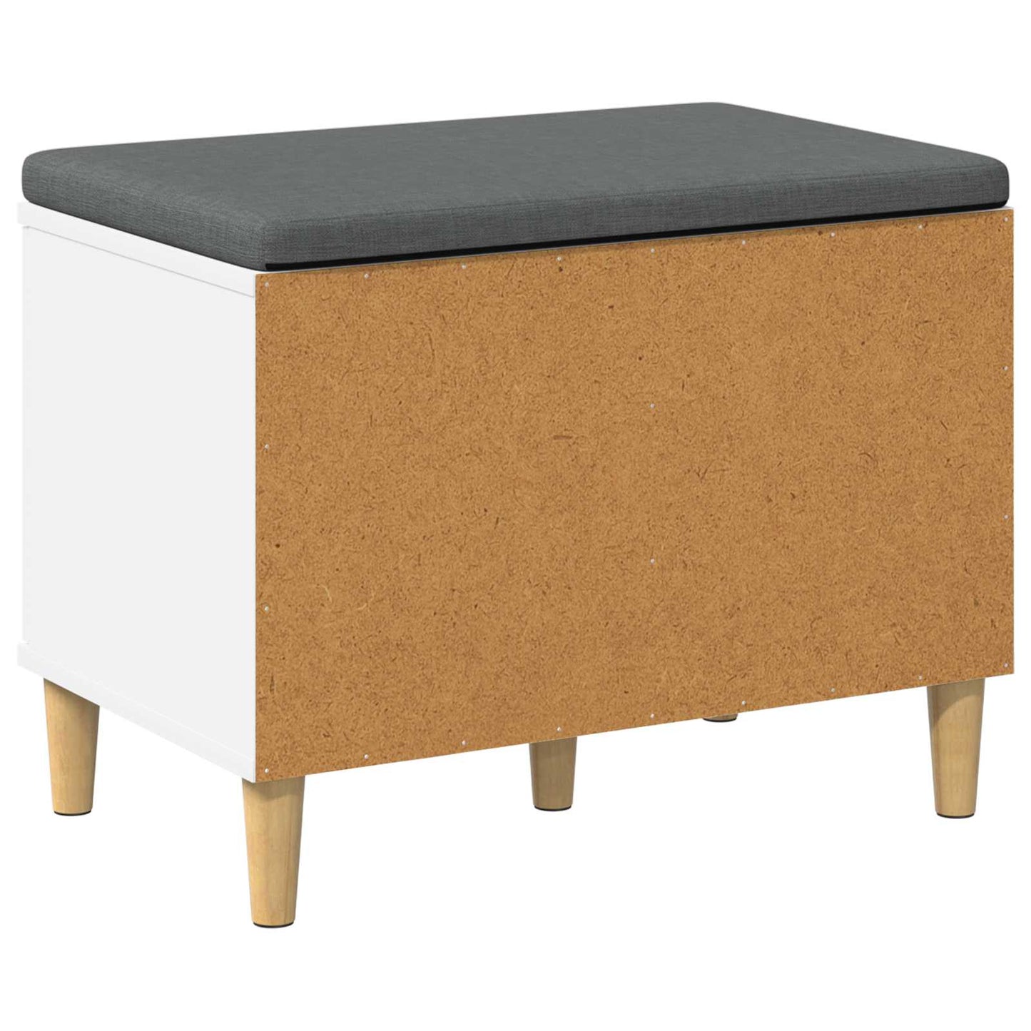 Gangbenk Hvit 60 x 38 x 46 cm Konstruert treverk og stoff