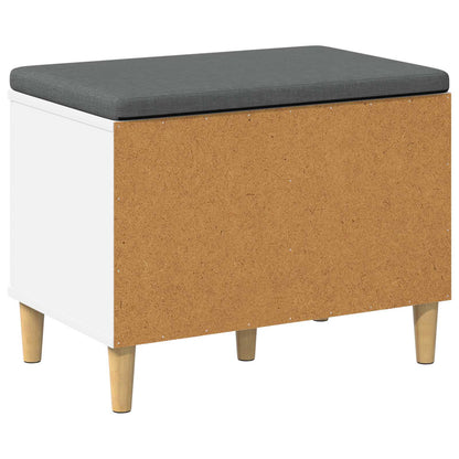 Gangbenk Hvit 60 x 38 x 46 cm Konstruert treverk og stoff