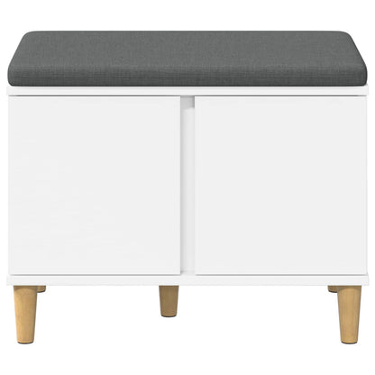 Gangbenk Hvit 60 x 38 x 46 cm Konstruert treverk og stoff